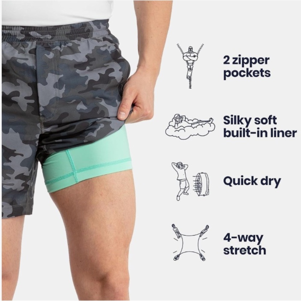 Birddogs For Your Boomstick Lined Camo Shorts Size XXL - Picture 10 of 16